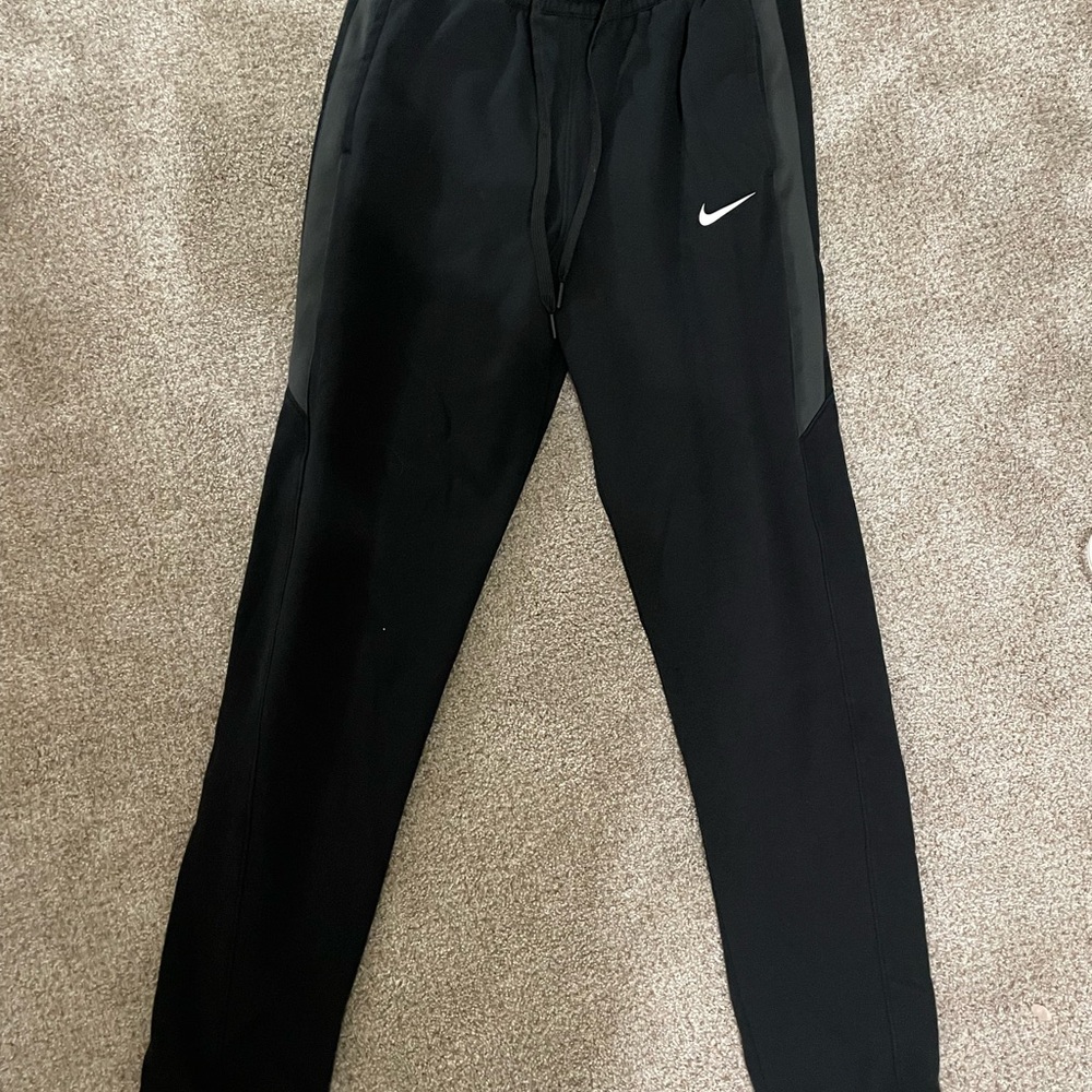Nike Men's Black Joggers with White Logo